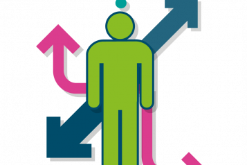 Graphic of figure with different pathways