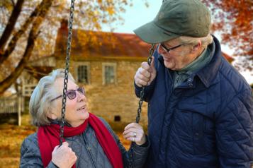 Couple in the open air